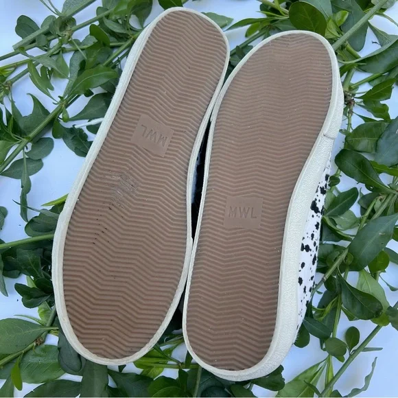 Madewell Unisex White Multi Splatter-Painted Calf Hair Sidewalk Low-Top Sneakers - Picture 10 of 10